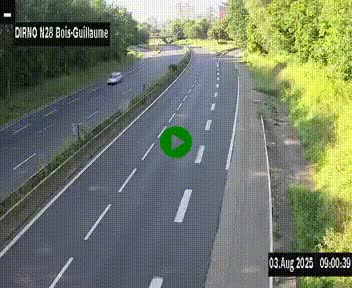 <h2>Webcam routière à hauteur de Bois-Guillaume en périphérie de Rouen. Vue orientée vers Rouen</h2>
