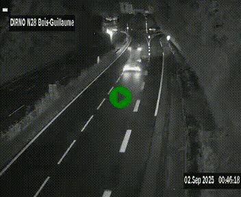 <h2>Webcam routière à hauteur de Bois-Guillaume en périphérie de Rouen. Vue orientée vers Rouen</h2>