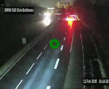 <h2>Webcam routière à hauteur de Bois-Guillaume en périphérie de Rouen. Vue orientée vers Rouen</h2>