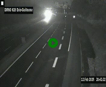 <h2>Webcam routière à hauteur de Bois-Guillaume en périphérie de Rouen. Vue orientée vers Rouen</h2>