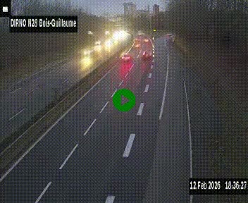 <h2>Webcam routière à hauteur de Bois-Guillaume en périphérie de Rouen. Vue orientée vers Rouen</h2>