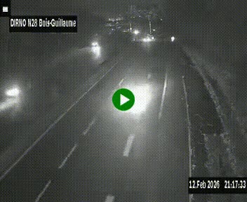 <h2>Webcam routière à hauteur de Bois-Guillaume en périphérie de Rouen. Vue orientée vers Rouen</h2>