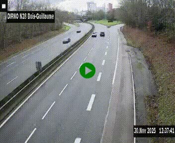 <h2>Webcam routière à hauteur de Bois-Guillaume en périphérie de Rouen. Vue orientée vers Rouen</h2>