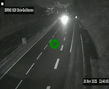 <h2>Webcam routière à hauteur de Bois-Guillaume en périphérie de Rouen. Vue orientée vers Rouen</h2>