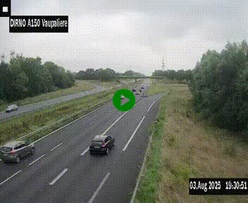 <h2>Webcam autoroute A150 à hauteur de La Vaupalière en périphérie de Rouen. Vue orientée vers Rouen</h2>