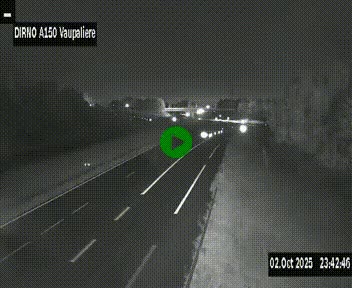 <h2>Webcam autoroute A150 à hauteur de La Vaupalière en périphérie de Rouen. Vue orientée vers Rouen</h2>