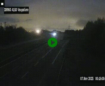 Webcam autoroute A150 à hauteur de La Vaupalière en périphérie de Rouen. Vue orientée vers Rouen