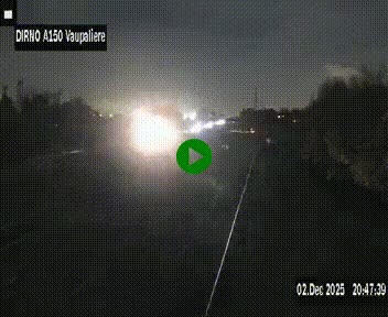 <h2>Webcam autoroute A150 à hauteur de La Vaupalière en périphérie de Rouen. Vue orientée vers Rouen</h2>