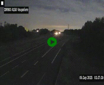 <h2>Webcam autoroute A150 à hauteur de La Vaupalière en périphérie de Rouen. Vue orientée vers Rouen</h2>
