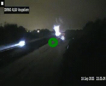 <h2>Webcam autoroute A150 à hauteur de La Vaupalière en périphérie de Rouen. Vue orientée vers Rouen</h2>