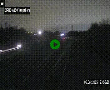 <h2>Webcam autoroute A150 à hauteur de La Vaupalière en périphérie de Rouen. Vue orientée vers Rouen</h2>