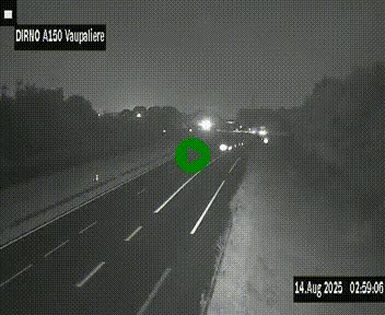 <h2>Webcam autoroute A150 à hauteur de La Vaupalière en périphérie de Rouen. Vue orientée vers Rouen</h2>