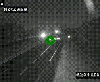 <h2>Webcam autoroute A150 à hauteur de La Vaupalière en périphérie de Rouen. Vue orientée vers Rouen</h2>