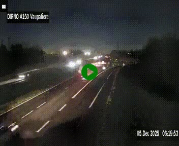 <h2>Webcam autoroute A150 à hauteur de La Vaupalière en périphérie de Rouen. Vue orientée vers Rouen</h2>