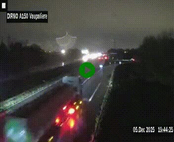<h2>Webcam autoroute A150 à hauteur de La Vaupalière en périphérie de Rouen. Vue orientée vers Rouen</h2>