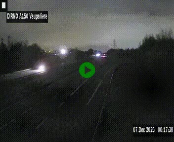 <h2>Webcam autoroute A150 à hauteur de La Vaupalière en périphérie de Rouen. Vue orientée vers Rouen</h2>