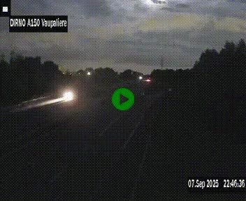 <h2>Webcam autoroute A150 à hauteur de La Vaupalière en périphérie de Rouen. Vue orientée vers Rouen</h2>