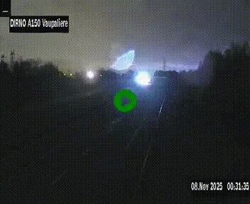 <h2>Webcam autoroute A150 à hauteur de La Vaupalière en périphérie de Rouen. Vue orientée vers Rouen</h2>