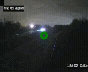 <h2>Webcam autoroute A150 à hauteur de La Vaupalière en périphérie de Rouen. Vue orientée vers Rouen</h2>