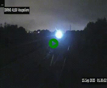 <h2>Webcam autoroute A150 à hauteur de La Vaupalière en périphérie de Rouen. Vue orientée vers Rouen</h2>