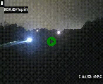 <h2>Webcam autoroute A150 à hauteur de La Vaupalière en périphérie de Rouen. Vue orientée vers Rouen</h2>
