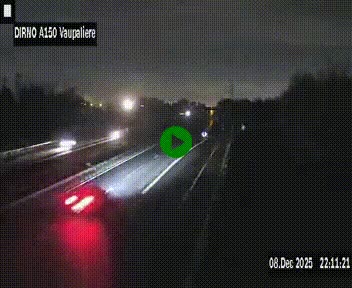 <h2>Webcam autoroute A150 à hauteur de La Vaupalière en périphérie de Rouen. Vue orientée vers Rouen</h2>