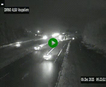 <h2>Webcam autoroute A150 à hauteur de La Vaupalière en périphérie de Rouen. Vue orientée vers Rouen</h2>