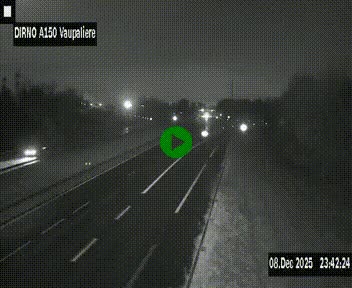 <h2>Webcam autoroute A150 à hauteur de La Vaupalière en périphérie de Rouen. Vue orientée vers Rouen</h2>