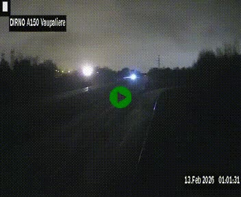 <h2>Webcam autoroute A150 à hauteur de La Vaupalière en périphérie de Rouen. Vue orientée vers Rouen</h2>