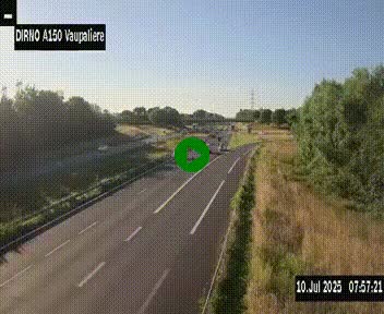 <h2>Webcam autoroute A150 à hauteur de La Vaupalière en périphérie de Rouen. Vue orientée vers Rouen</h2>