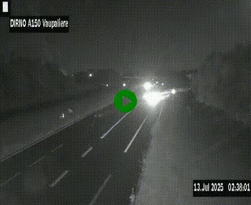 <h2>Webcam autoroute A150 à hauteur de La Vaupalière en périphérie de Rouen. Vue orientée vers Rouen</h2>