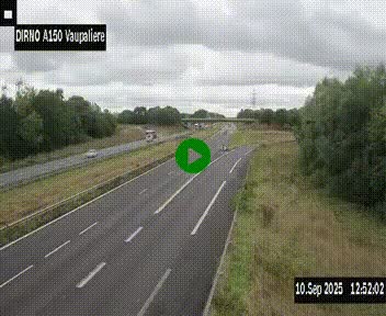 <h2>Webcam autoroute A150 à hauteur de La Vaupalière en périphérie de Rouen. Vue orientée vers Rouen</h2>