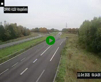 <h2>Webcam autoroute A150 à hauteur de La Vaupalière en périphérie de Rouen. Vue orientée vers Rouen</h2>