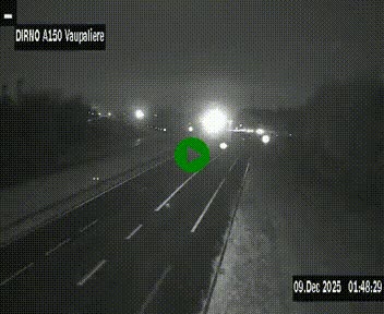 <h2>Webcam autoroute A150 à hauteur de La Vaupalière en périphérie de Rouen. Vue orientée vers Rouen</h2>