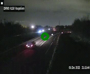 <h2>Webcam autoroute A150 à hauteur de La Vaupalière en périphérie de Rouen. Vue orientée vers Rouen</h2>