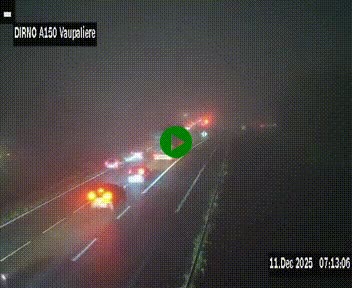 <h2>Webcam autoroute A150 à hauteur de La Vaupalière en périphérie de Rouen. Vue orientée vers Rouen</h2>