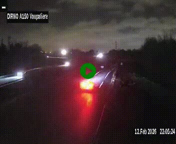 <h2>Webcam autoroute A150 à hauteur de La Vaupalière en périphérie de Rouen. Vue orientée vers Rouen</h2>
