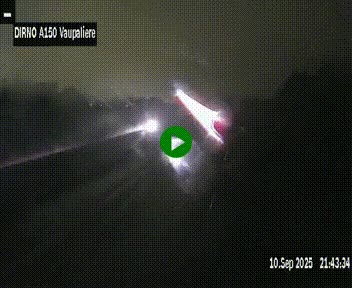 <h2>Webcam autoroute A150 à hauteur de La Vaupalière en périphérie de Rouen. Vue orientée vers Rouen</h2>