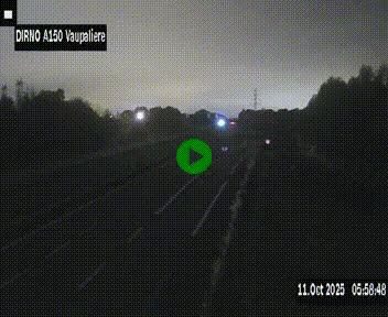 <h2>Webcam autoroute A150 à hauteur de La Vaupalière en périphérie de Rouen. Vue orientée vers Rouen</h2>