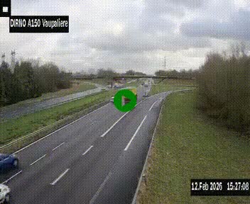 <h2>Webcam autoroute A150 à hauteur de La Vaupalière en périphérie de Rouen. Vue orientée vers Rouen</h2>