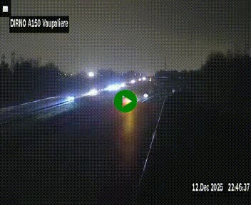 <h2>Webcam autoroute A150 à hauteur de La Vaupalière en périphérie de Rouen. Vue orientée vers Rouen</h2>