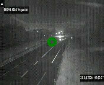 <h2>Webcam autoroute A150 à hauteur de La Vaupalière en périphérie de Rouen. Vue orientée vers Rouen</h2>