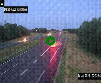 <h2>Webcam autoroute A150 à hauteur de La Vaupalière en périphérie de Rouen. Vue orientée vers Rouen</h2>