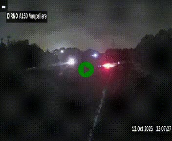 <h2>Webcam autoroute A150 à hauteur de La Vaupalière en périphérie de Rouen. Vue orientée vers Rouen</h2>