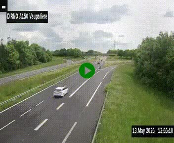<h2>Webcam autoroute A150 à hauteur de La Vaupalière en périphérie de Rouen. Vue orientée vers Rouen</h2>