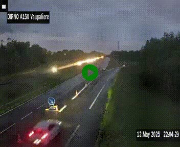 <h2>Webcam autoroute A150 à hauteur de La Vaupalière en périphérie de Rouen. Vue orientée vers Rouen</h2>