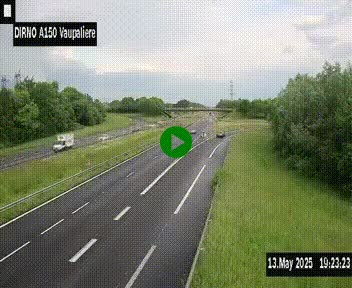 <h2>Webcam autoroute A150 à hauteur de La Vaupalière en périphérie de Rouen. Vue orientée vers Rouen</h2>