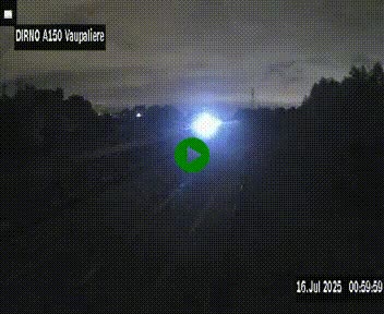 <h2>Webcam autoroute A150 à hauteur de La Vaupalière en périphérie de Rouen. Vue orientée vers Rouen</h2>