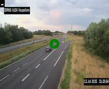 <h2>Webcam autoroute A150 à hauteur de La Vaupalière en périphérie de Rouen. Vue orientée vers Rouen</h2>