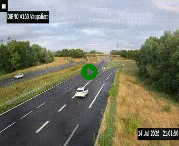 <h2>Webcam autoroute A150 à hauteur de La Vaupalière en périphérie de Rouen. Vue orientée vers Rouen</h2>